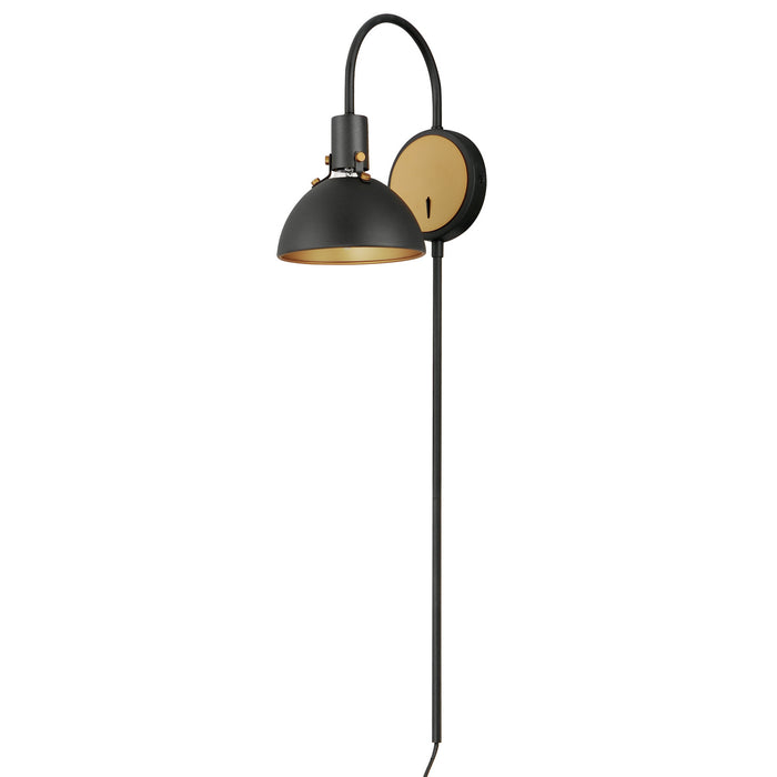 Myhouse Lighting Maxim - 12041ABBK - One Light Wall Sconce - Dawn - Antique Brass / Black