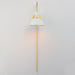 Myhouse Lighting Maxim - 12041WTSBR - One Light Wall Sconce - Dawn - White/Satin Brass