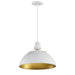 Myhouse Lighting Maxim - 12045WTSBR - One Light Pendant - Dawn - White/Satin Brass