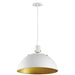 Myhouse Lighting Maxim - 12048WTSBR - One Light Pendant - Dawn - White/Satin Brass