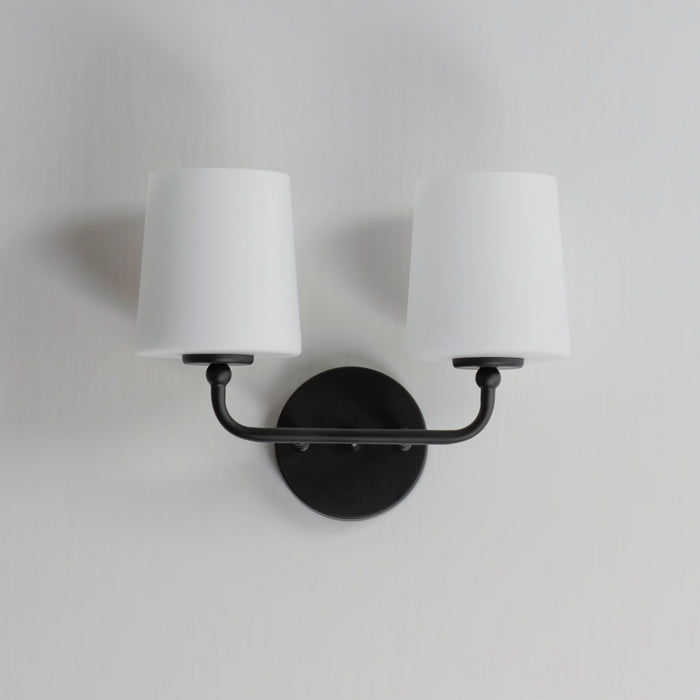 Myhouse Lighting Maxim - 12092SWBK - Two Light Wall Sconce - Bristol - Black