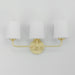 Myhouse Lighting Maxim - 12093SWSBR - Three Light Bath Vanity - Bristol - Satin Brass
