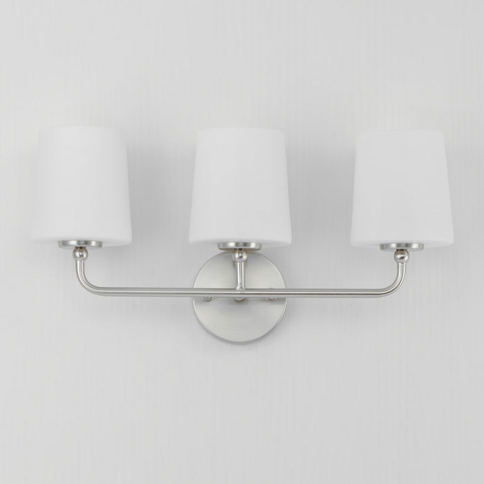 Myhouse Lighting Maxim - 12093SWSN - Three Light Bath Vanity - Bristol - Satin Nickel