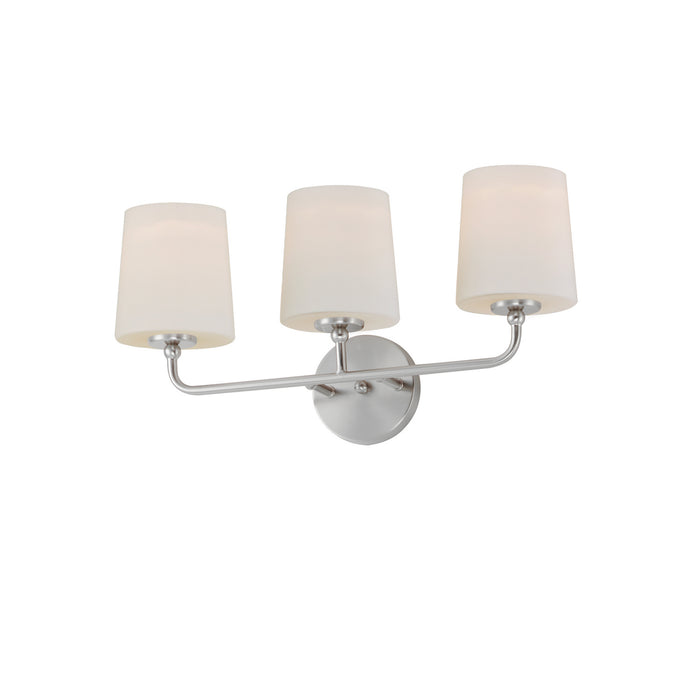 Myhouse Lighting Maxim - 12093SWSN - Three Light Bath Vanity - Bristol - Satin Nickel