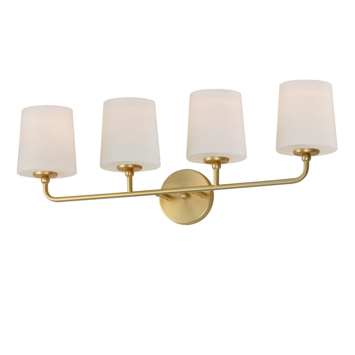 Myhouse Lighting Maxim - 12094SWSBR - Four Light Bath Vanity - Bristol - Satin Brass