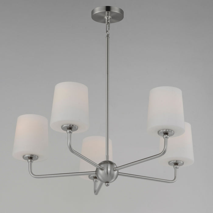 Myhouse Lighting Maxim - 12095SWSN - Five Light Chandelier - Bristol - Satin Nickel