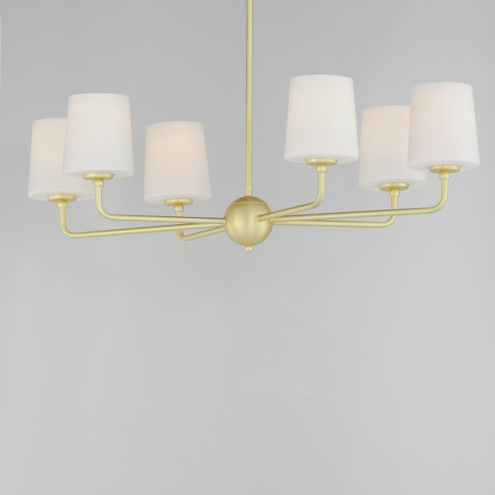 Myhouse Lighting Maxim - 12096SWSBR - Six Light Chandelier - Bristol - Satin Brass