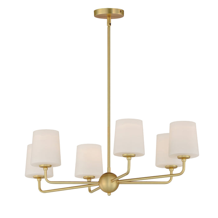 Myhouse Lighting Maxim - 12096SWSBR - Six Light Chandelier - Bristol - Satin Brass