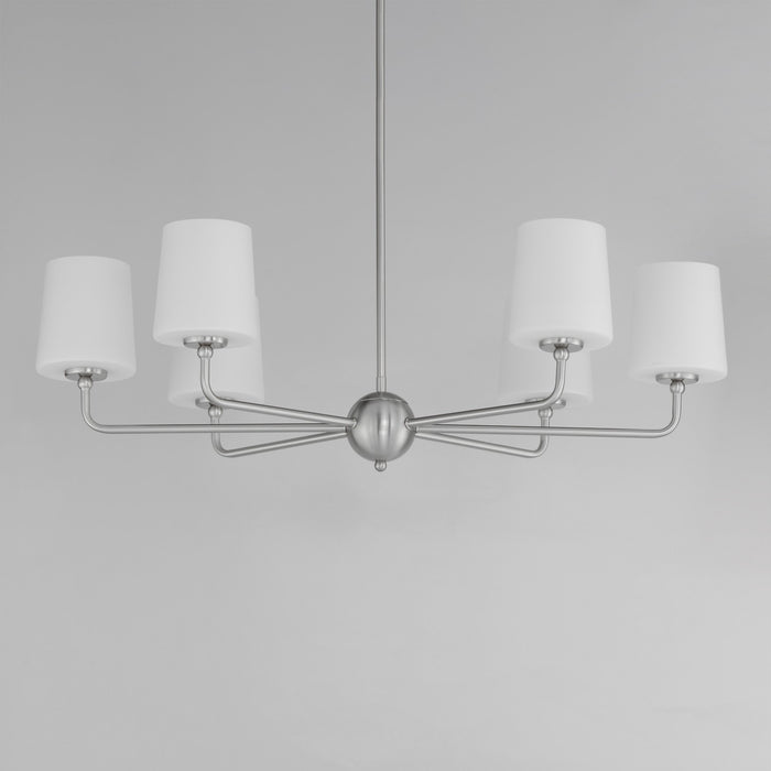 Myhouse Lighting Maxim - 12096SWSN - Six Light Chandelier - Bristol - Satin Nickel