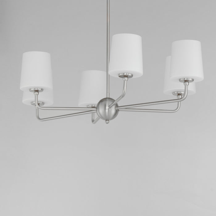 Myhouse Lighting Maxim - 12096SWSN - Six Light Chandelier - Bristol - Satin Nickel