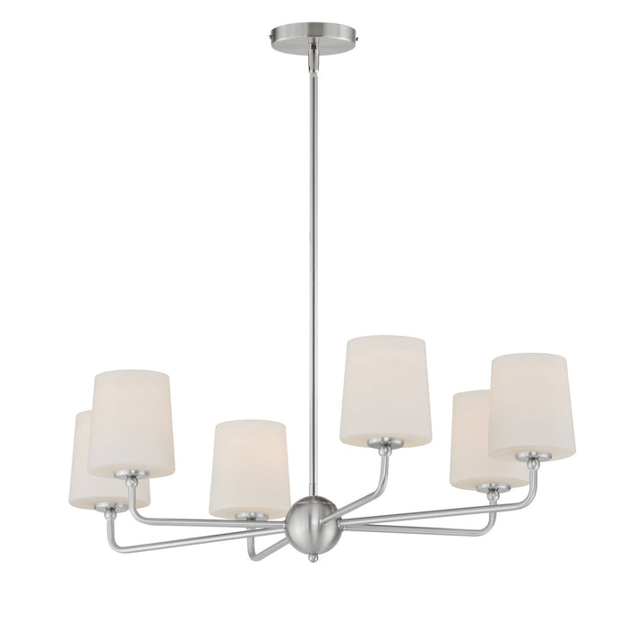 Myhouse Lighting Maxim - 12096SWSN - Six Light Chandelier - Bristol - Satin Nickel