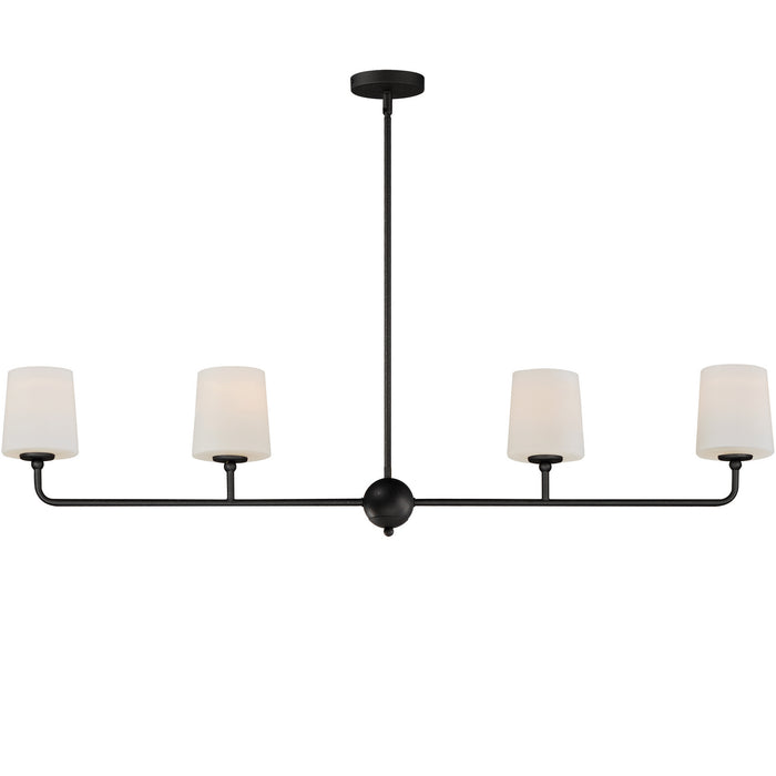 Myhouse Lighting Maxim - 12097SWAR - Four Light Linear Chandelier - Bristol - Anthracite