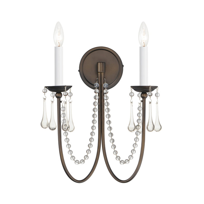 Myhouse Lighting Maxim - 12161CHB/CRY - Two Light Wall Sconce - Plumette - Chestnut Bronze