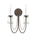 Myhouse Lighting Maxim - 12161CHB/CRY - Two Light Wall Sconce - Plumette - Chestnut Bronze