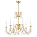 Myhouse Lighting Maxim - 12166GL/CRY - Six Light Chandelier - Plumette - Gold Leaf