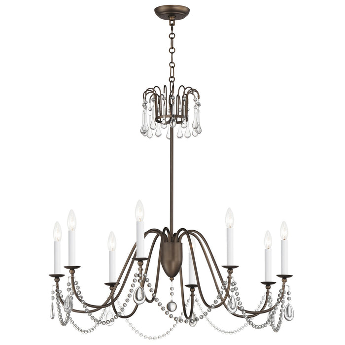 Myhouse Lighting Maxim - 12168CHB/CRY - Eight Light Chandelier - Plumette - Chestnut Bronze