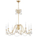 Myhouse Lighting Maxim - 12168GL/CRY - Eight Light Chandelier - Plumette - Gold Leaf