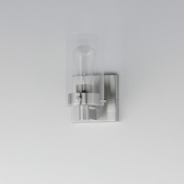 Myhouse Lighting Maxim - 12401CLSN - One Light Wall Sconce - Pinn - Satin Nickel