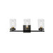 Myhouse Lighting Maxim - 12403CLBKSBR - Three Light Bath Vanity - Pinn - Black / Satin Brass