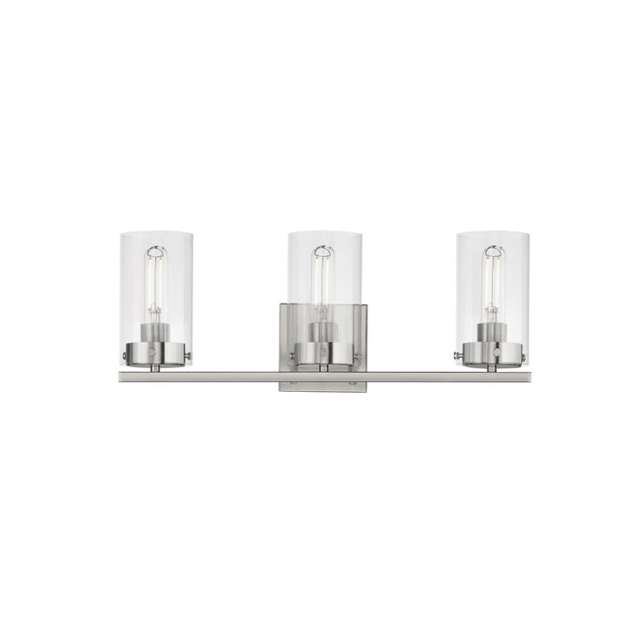 Myhouse Lighting Maxim - 12403CLSN - Three Light Bath Vanity - Pinn - Satin Nickel