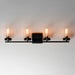 Myhouse Lighting Maxim - 12404CLBKSBR - Four Light Bath Vanity - Pinn - Black / Satin Brass