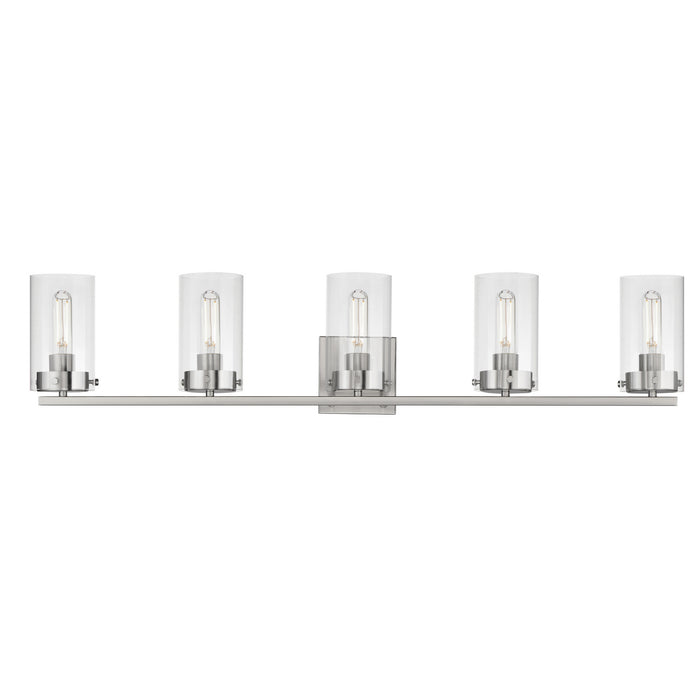 Myhouse Lighting Maxim - 12405CLSN - Five Light Bath Vanity - Pinn - Satin Nickel