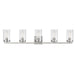 Myhouse Lighting Maxim - 12405CLSN - Five Light Bath Vanity - Pinn - Satin Nickel