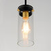 Myhouse Lighting Maxim - 12406CLBKSBR - One Light Mini Pendant - Pinn - Black / Satin Brass