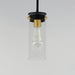 Myhouse Lighting Maxim - 12406CLBKSBR - One Light Mini Pendant - Pinn - Black / Satin Brass