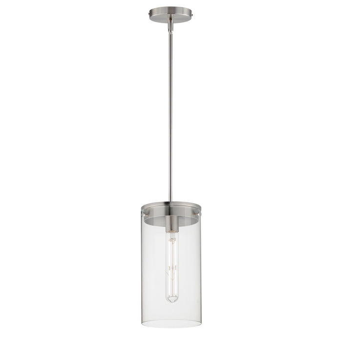 Myhouse Lighting Maxim - 12408CLSN - One Light Pendant - Pinn - Satin Nickel