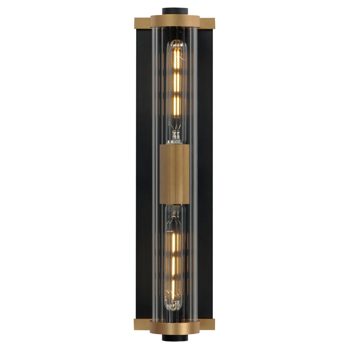 Myhouse Lighting Maxim - 16122CRBKAB - Two Light Outdoor Wall Sconce - Opulent - Black / Antique Brass