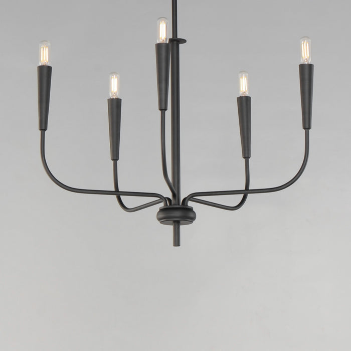 Myhouse Lighting Maxim - 24815BK - Five Light Chandelier - Vela - Black