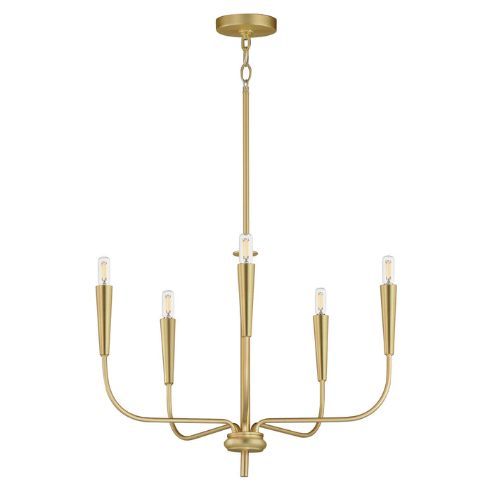 Myhouse Lighting Maxim - 24815SBR - Five Light Chandelier - Vela - Satin Brass