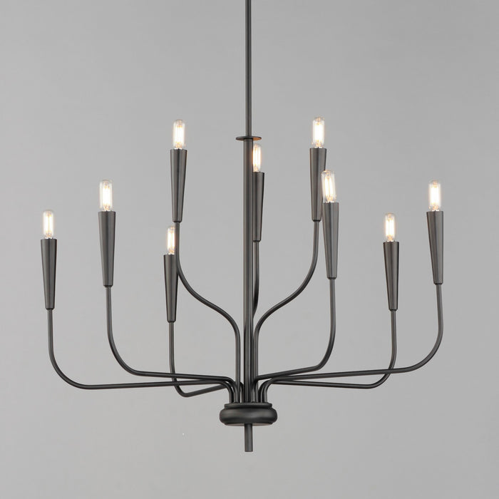 Myhouse Lighting Maxim - 24819BK - Nine Light Chandelier - Vela - Black