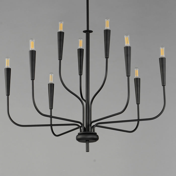 Myhouse Lighting Maxim - 24819BK - Nine Light Chandelier - Vela - Black