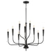 Myhouse Lighting Maxim - 24819BK - Nine Light Chandelier - Vela - Black