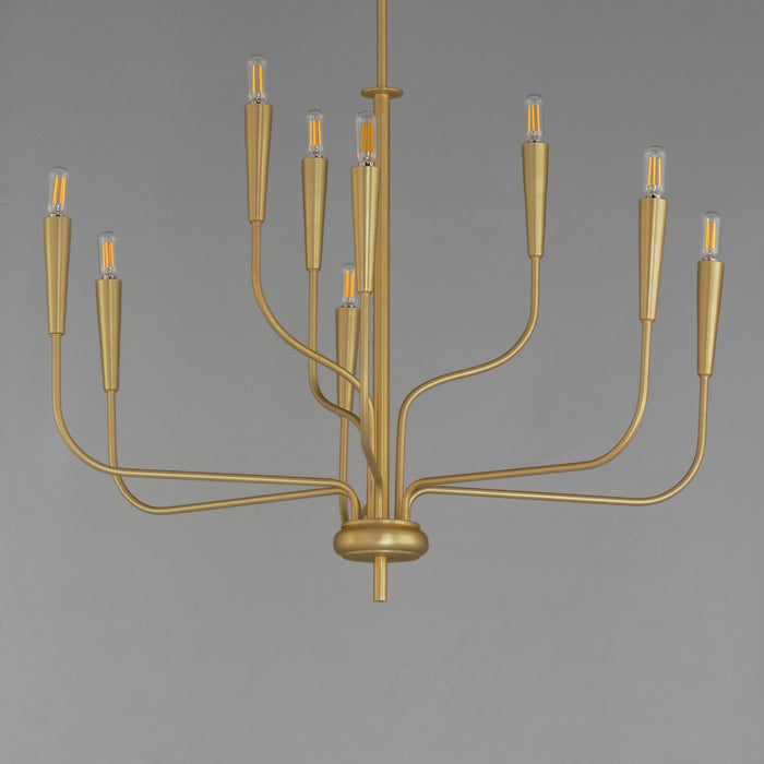 Myhouse Lighting Maxim - 24819SBR - Nine Light Chandelier - Vela - Satin Brass