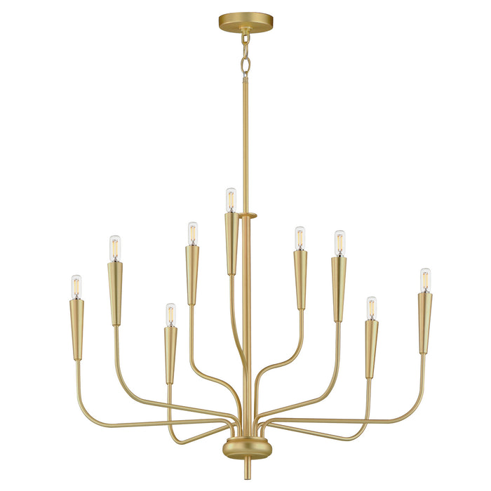 Myhouse Lighting Maxim - 24819SBR - Nine Light Chandelier - Vela - Satin Brass