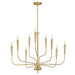 Myhouse Lighting Maxim - 24819SBR - Nine Light Chandelier - Vela - Satin Brass