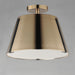 Myhouse Lighting Maxim - 25170DBZHR - LED Semi Flush Mount - Carlo - Dark Bronze, Leather, Heritage Brass