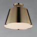 Myhouse Lighting Maxim - 25170DBZHR - LED Semi Flush Mount - Carlo - Dark Bronze, Leather, Heritage Brass