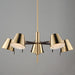 Myhouse Lighting Maxim - 25175DBZHR - LED Chandelier - Carlo - Dark Bronze, Leather, Heritage Brass