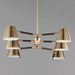 Myhouse Lighting Maxim - 25176DBZHR - LED Chandelier - Carlo - Dark Bronze, Leather, Heritage Brass