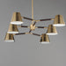 Myhouse Lighting Maxim - 25176DBZHR - LED Chandelier - Carlo - Dark Bronze, Leather, Heritage Brass