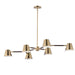 Myhouse Lighting Maxim - 25176DBZHR - LED Chandelier - Carlo - Dark Bronze, Leather, Heritage Brass