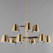 Myhouse Lighting Maxim - 25179DBZHR - LED Chandelier - Carlo - Dark Bronze, Leather, Heritage Brass