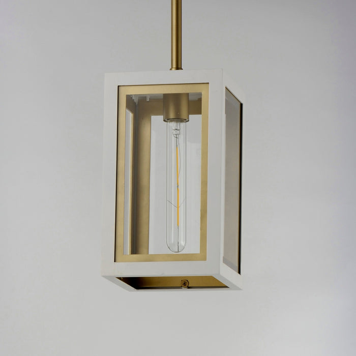 Myhouse Lighting Maxim - 30051CLWTGLD - One Light Outdoor Pendant - Neoclass - White/Gold