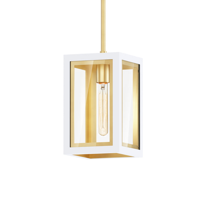 Myhouse Lighting Maxim - 30051CLWTGLD - One Light Outdoor Pendant - Neoclass - White/Gold