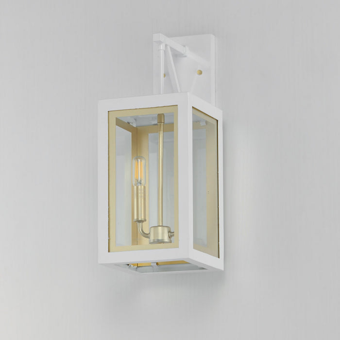 Myhouse Lighting Maxim - 30054CLWTGLD - Two Light Outdoor Wall Sconce - Neoclass - White/Gold