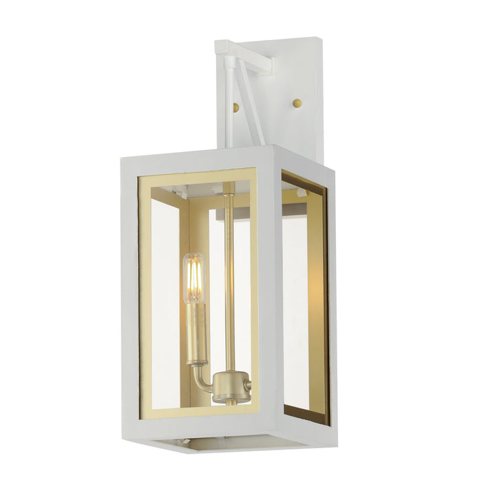 Myhouse Lighting Maxim - 30054CLWTGLD - Two Light Outdoor Wall Sconce - Neoclass - White/Gold